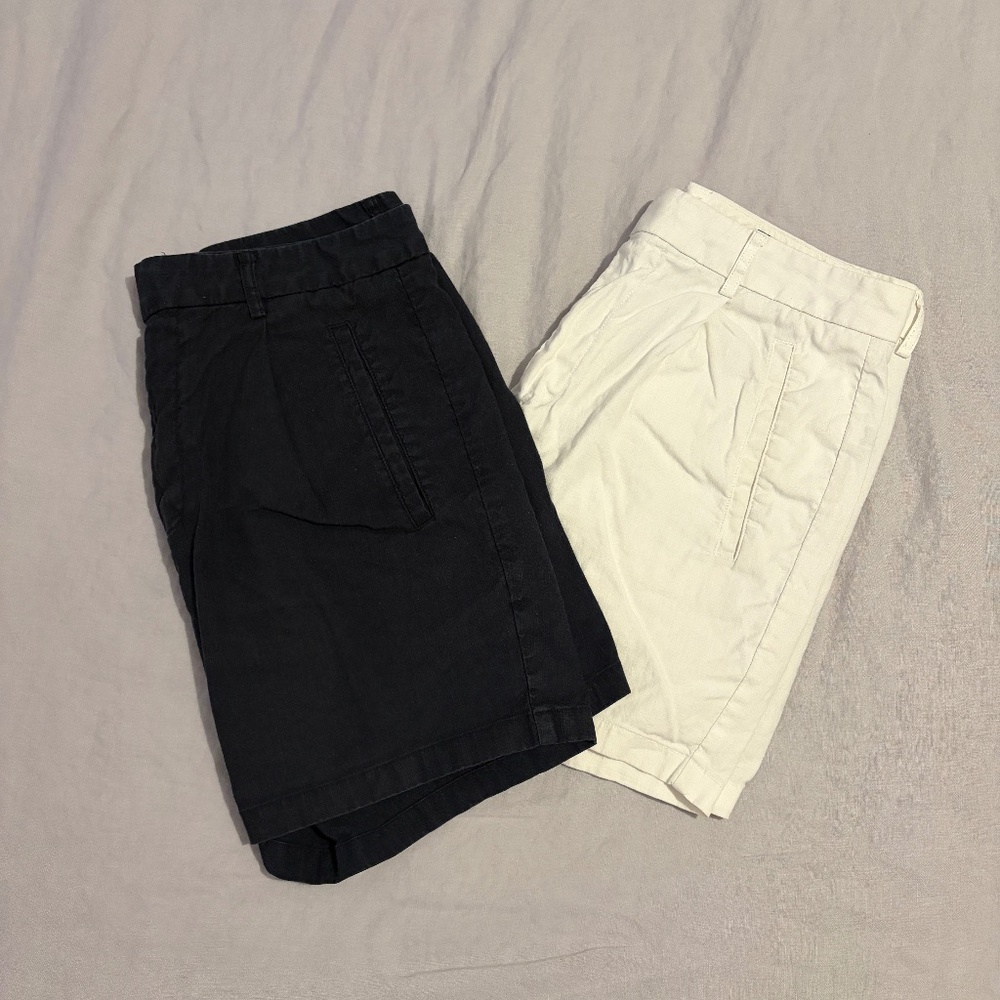 BONOBOS Coastal Linen Short 31 Mens Shorts Coconut Milk White Black Lot 2 Pairs